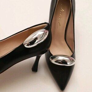 2pcs Silver Electroplated Shiny Olive Shaped Fashion Luxury Accessories